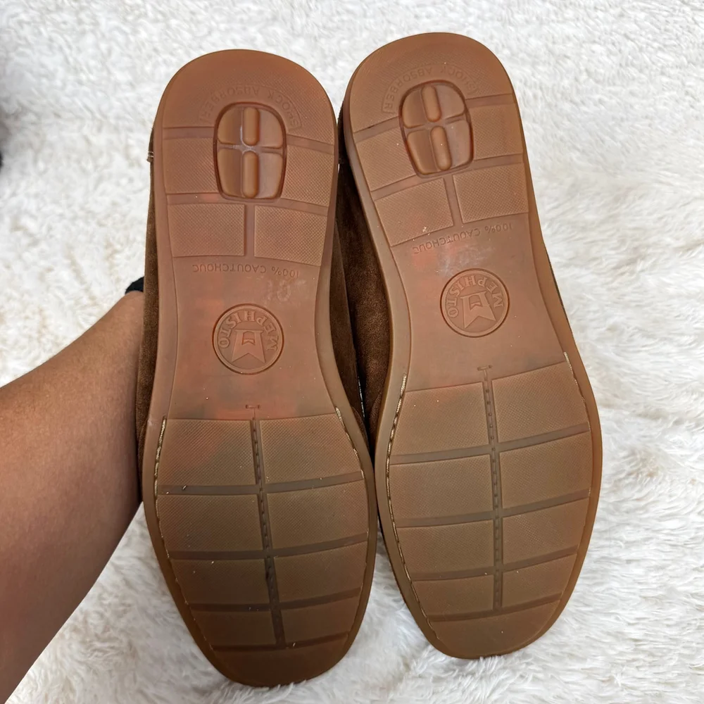 Mephisto Alexis brown velvet leather moccasin loafers-8.5